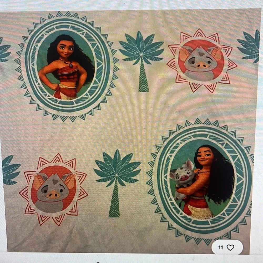 Disney Moana & Pua The Wave Twin Flat Sheet 🥥 🌴 ‼️PRICE DROP‼️